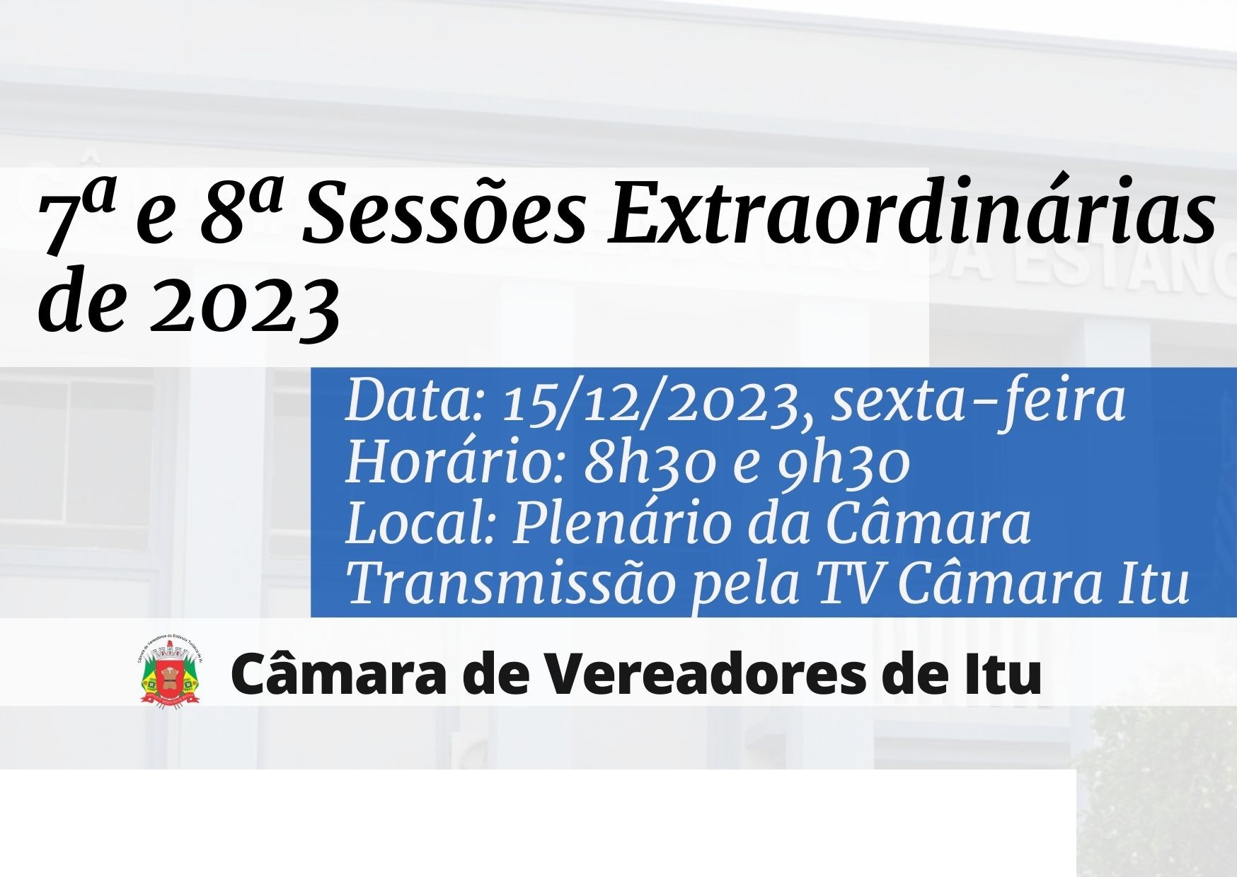 Câmara de Vereadores da Estância Turística de Itu Notícias